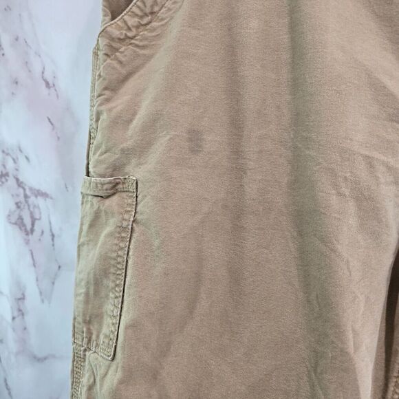 Carhartt Pants Mens 40 X 30 Khaki Tan Canvas Straight Chino Relaxed Fit - Picture 9 of 11